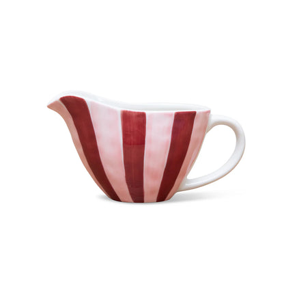 Noss & Co - Gravy Jug Pink and Burgundy Stripe