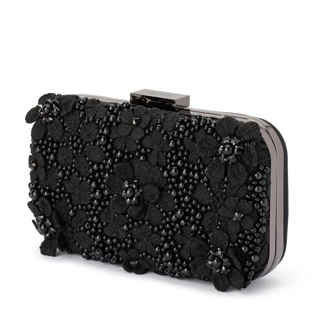 Olga Berg - Beth Encrusted Clutch Black