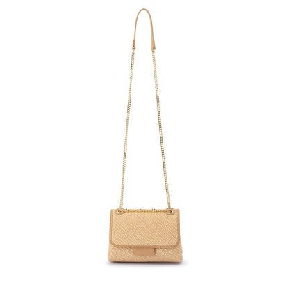 Olga Berg - Alexa Woven Shoulder Bag Natural