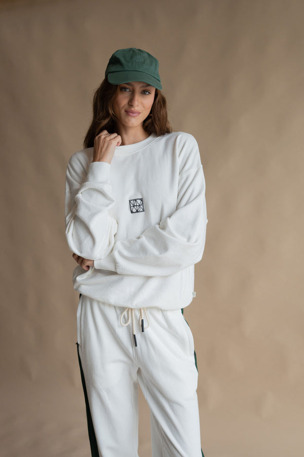 Araminta James - Monogram Classic Sweatshirt in Snow