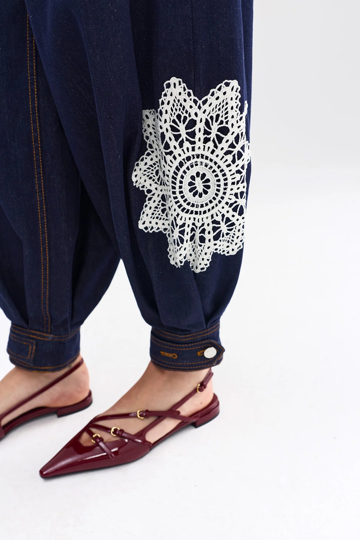 Aston Studio - Bowie Jean Indigo Denim Lace