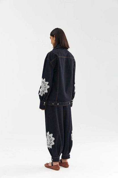Aston Studio - Bowie Jean Indigo Denim Lace