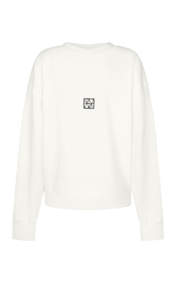 Araminta James - Monogram Classic Sweatshirt in Snow