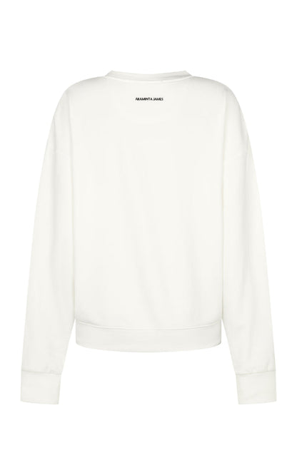 Araminta James - Monogram Classic Sweatshirt in Snow