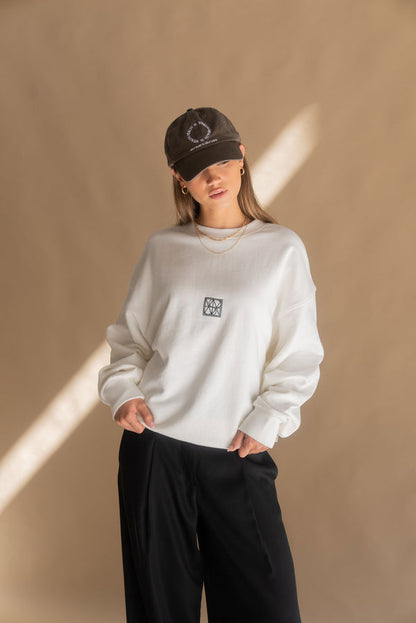 Araminta James - Monogram Classic Sweatshirt in Snow