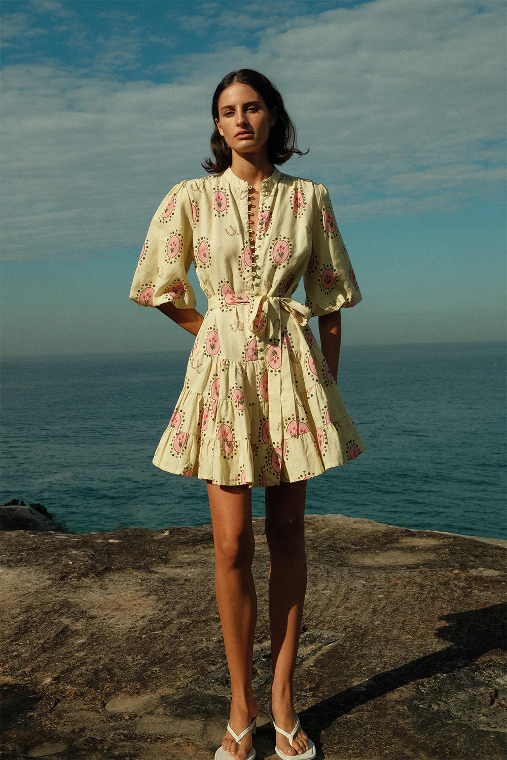 Palm Noosa - Ruba Mini Dress in Savanna Tile