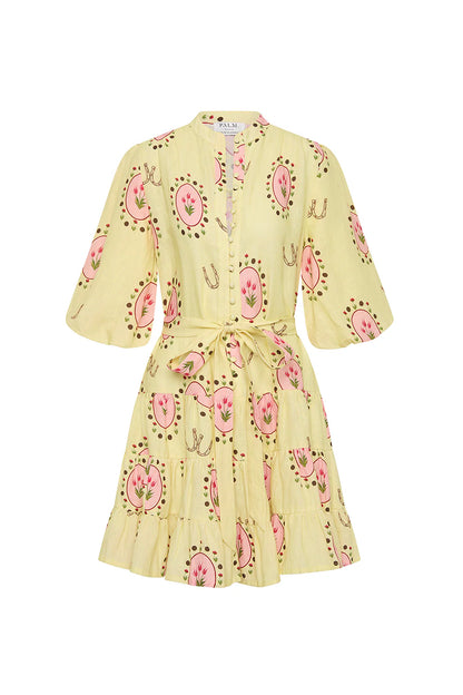 Palm Noosa - Ruba Mini Dress in Savanna Tile