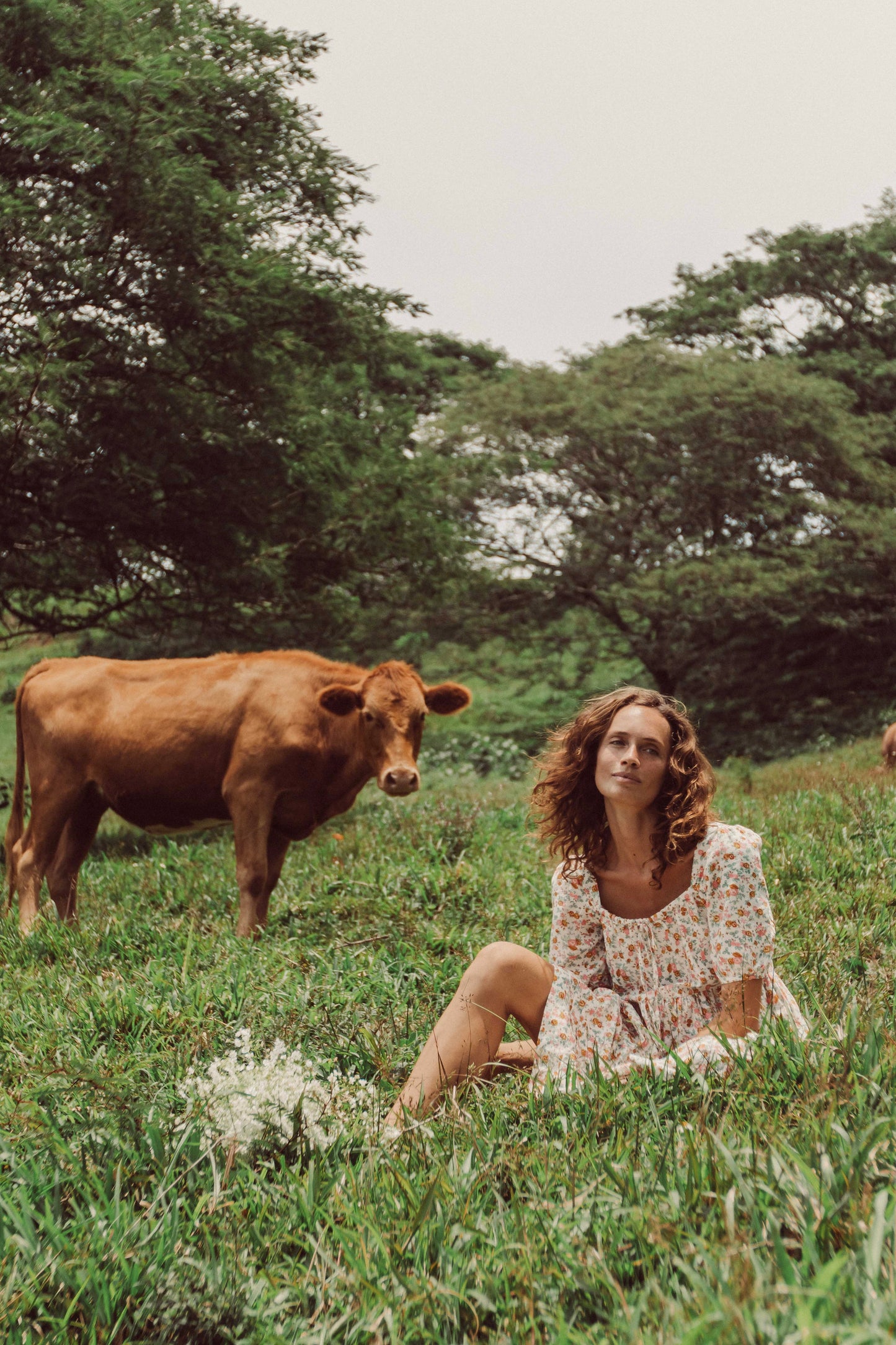 Oak Meadow - Ivy Smock Midi in Maria Garden