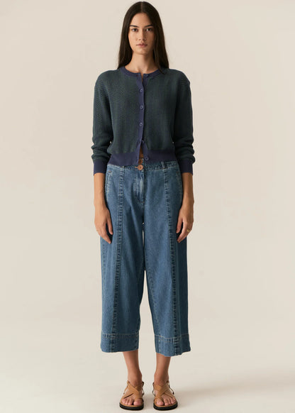 POL - Jules Cardigan Green/Blue
