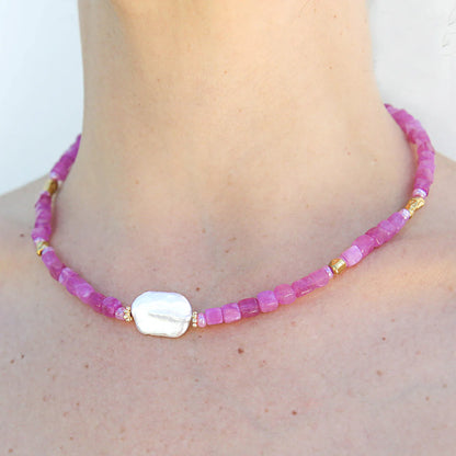 Kingston - Magenta Pearl Necklace