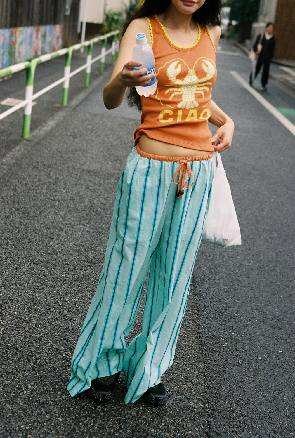 Ciao Ciao - Crystal Blue Stripe Wide Issimo Pant