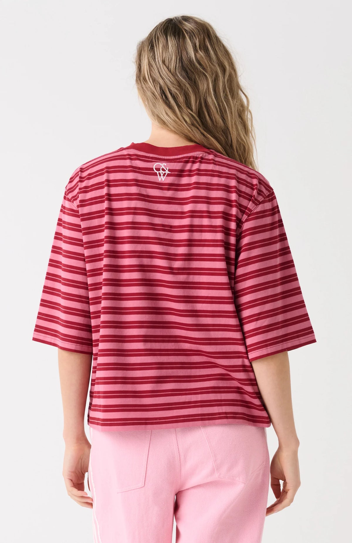 Cartel & Willow - Hallie Tee Boysenberry Stripe
