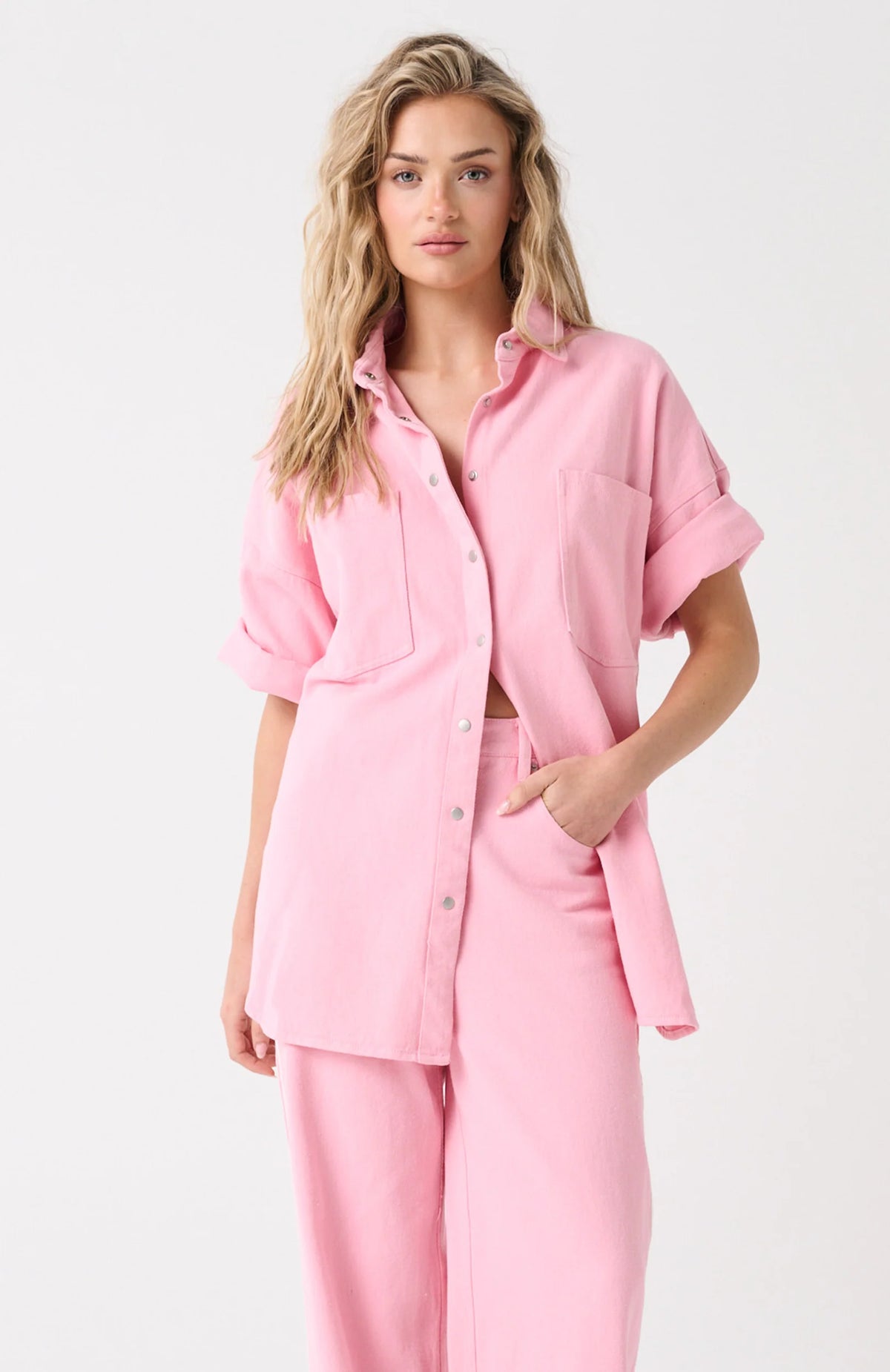 Cartel & Willow - Stella Shirt Taffy Denim