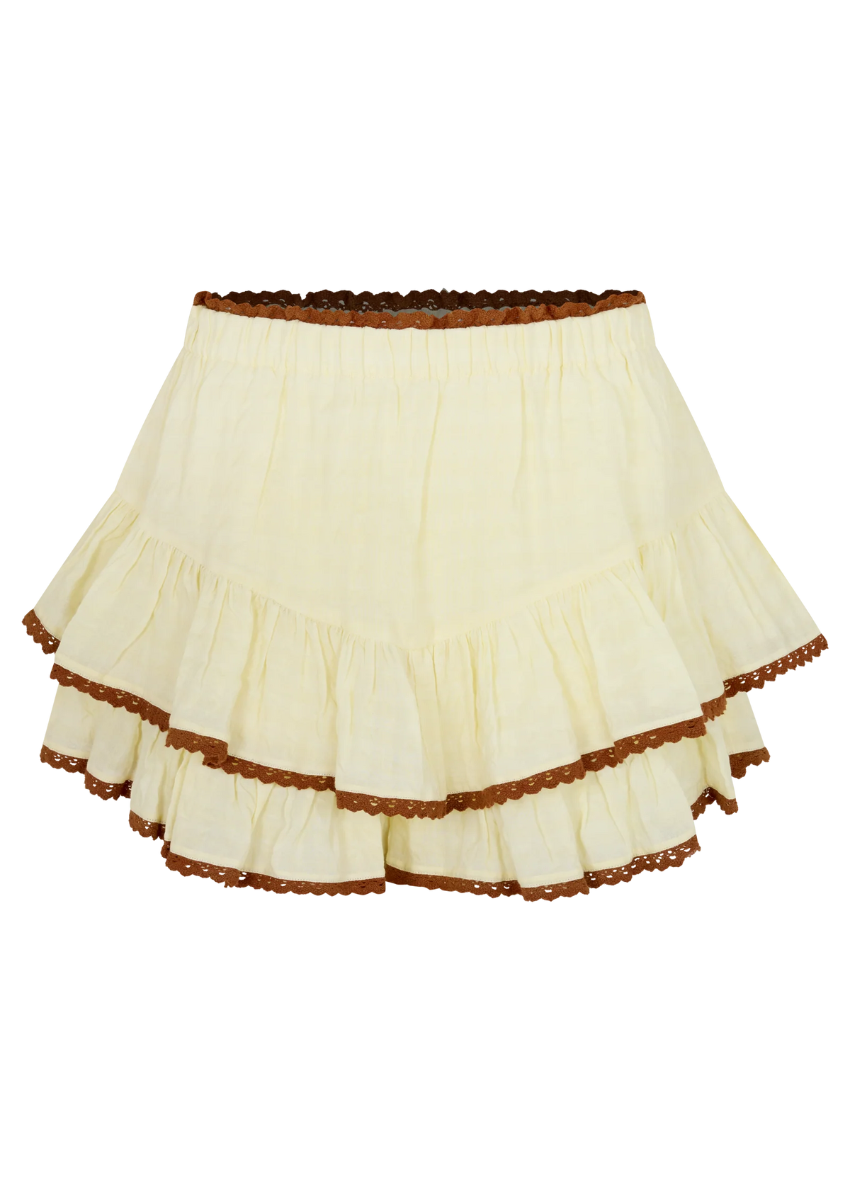 Kinga Csilla - Cloud Hulia Check Fae Frill Skort Butter Yellow