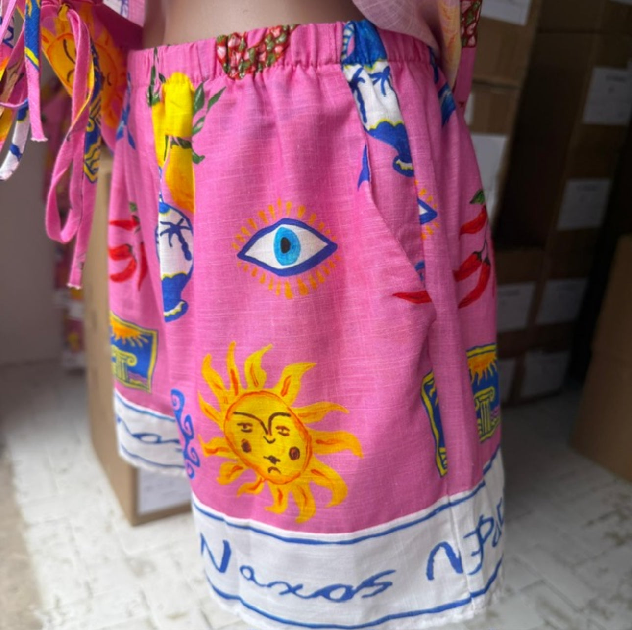 By Frankie - Greek Island Tie Short Set