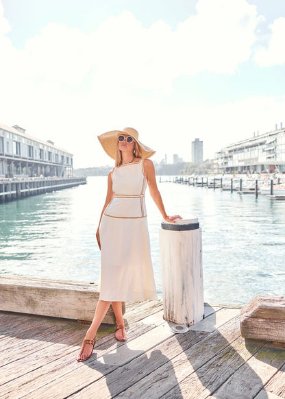 POL - Marlin Raffia Dress Ivory