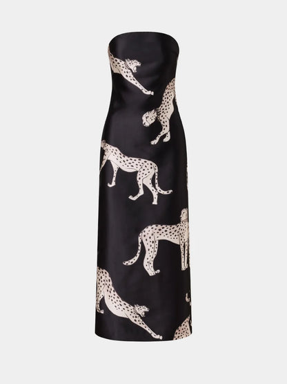 ROAME - Pascal Dress Cheetah Royale Black