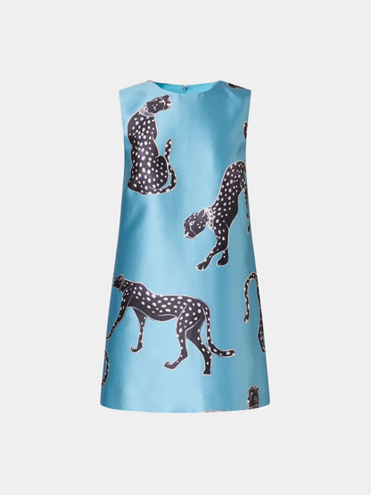 ROAME - Sofia Dress Cheetah Royale Topaz