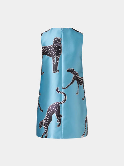 ROAME - Sofia Dress Cheetah Royale Topaz