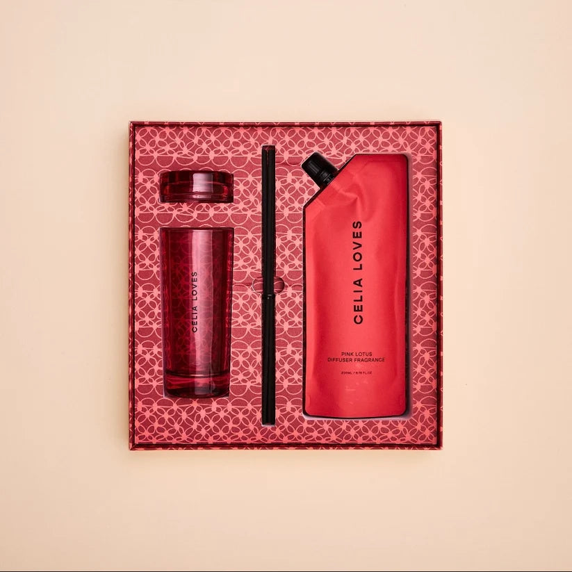 Celia Loves - Pink Lotus Diffuser Gift Set