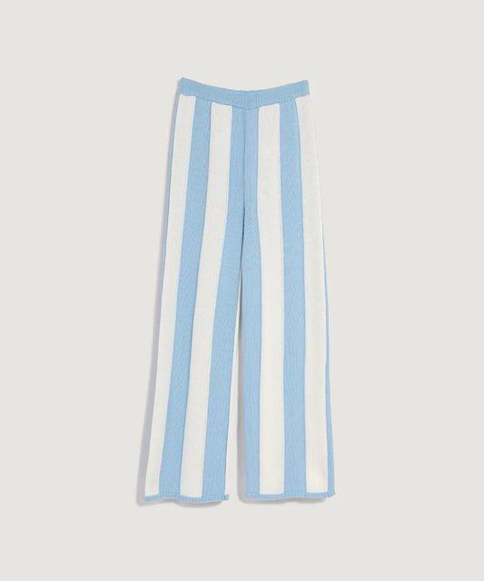 Holiday Shop - Blue/White Striped Knit Pants