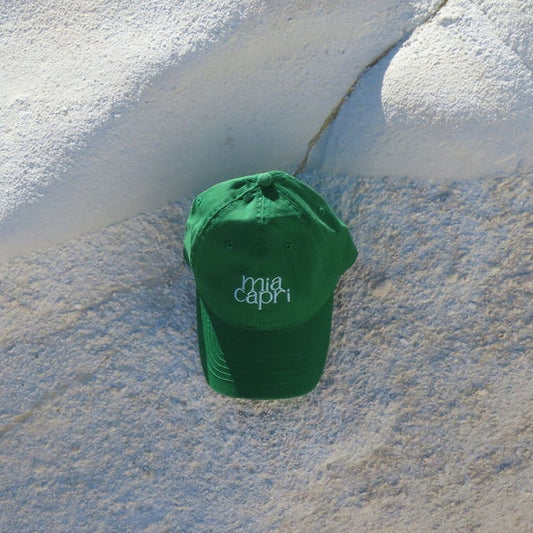 Mia Capri - Embroidered Cap Green