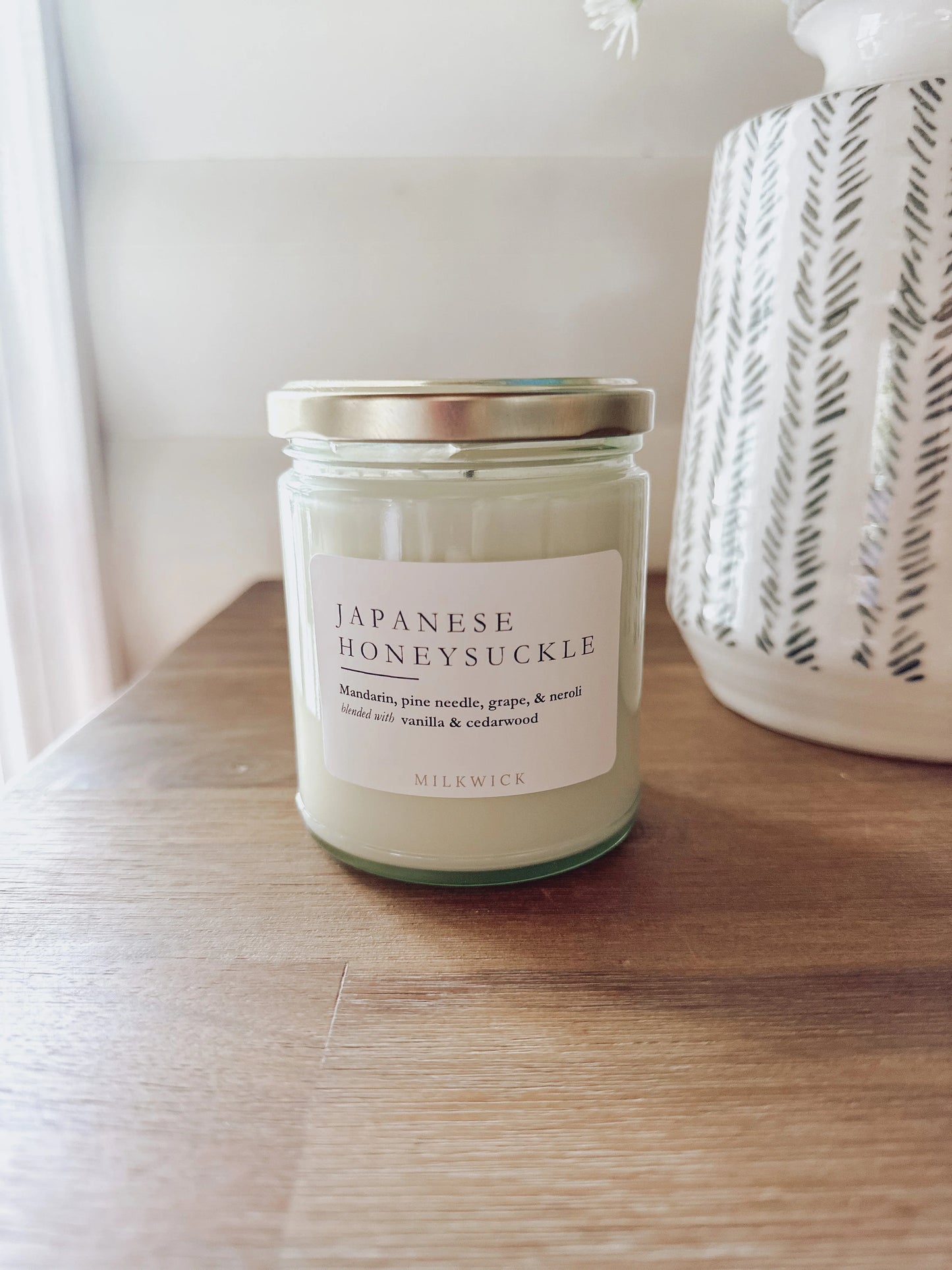 Milkwick Candle - Japanese Honeysuckle