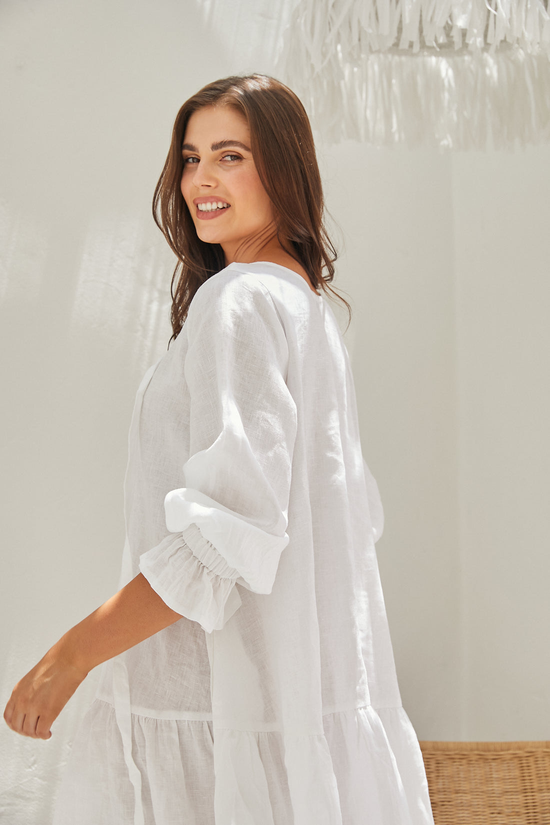 LJC Designs - Oliver Dress White Linen