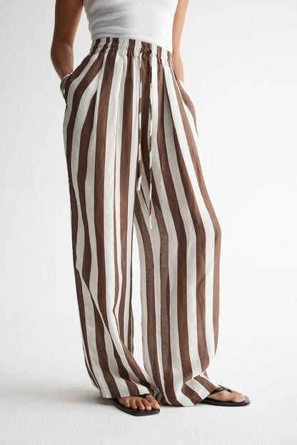 Elka Collective - Lumi Pant Chocolate Stripe