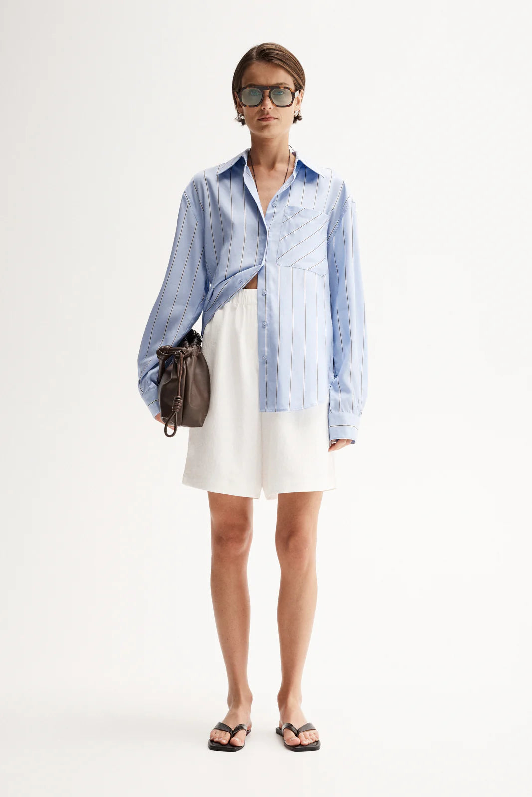 Elka Collective - Henry Stripe Shirt Blue Stripe
