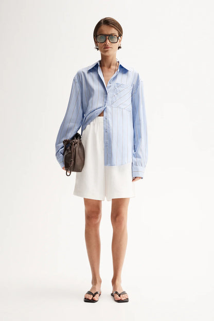 Elka Collective - Henry Stripe Shirt Blue Stripe