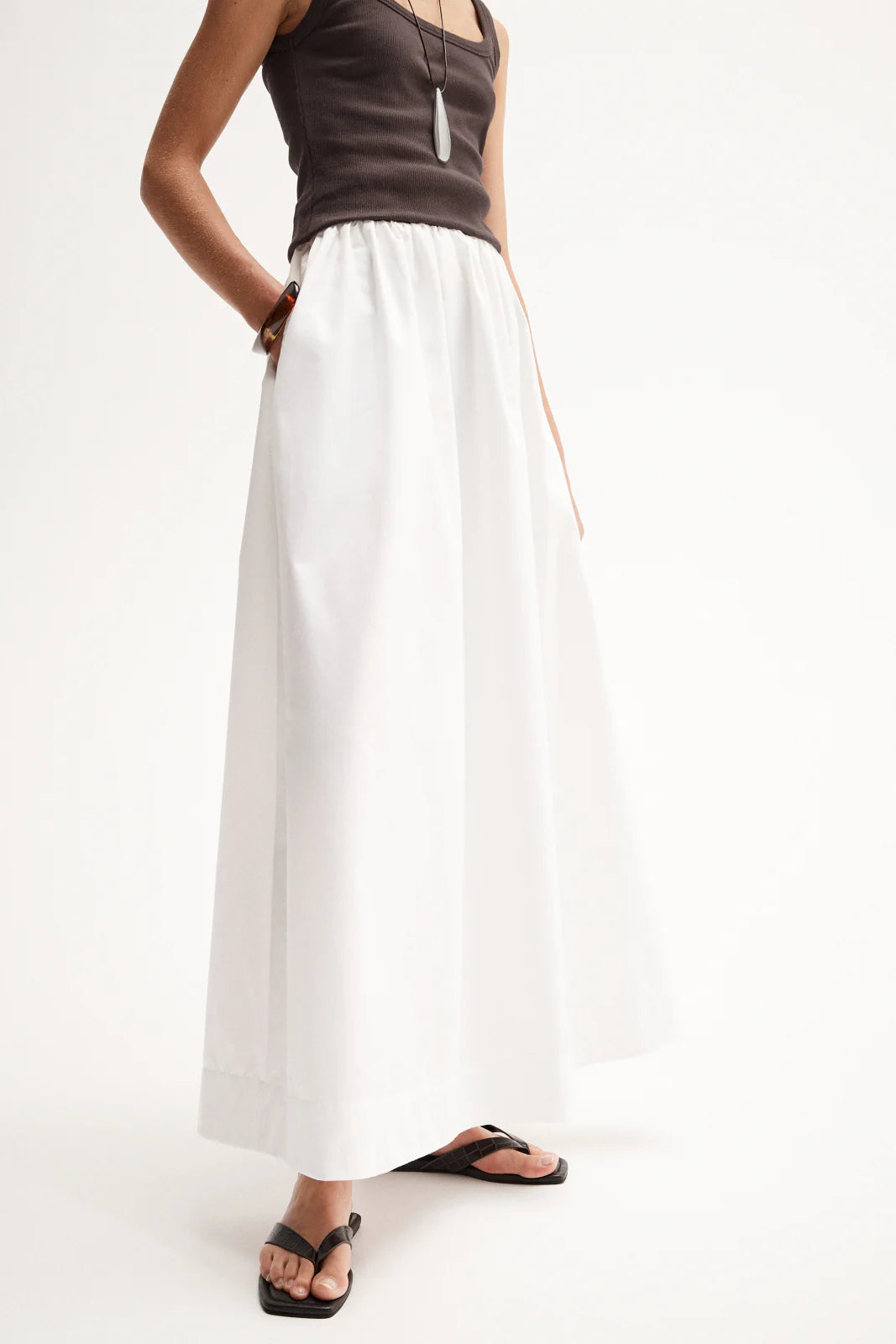 Elka Collective - Sonia Maxi Skirt White
