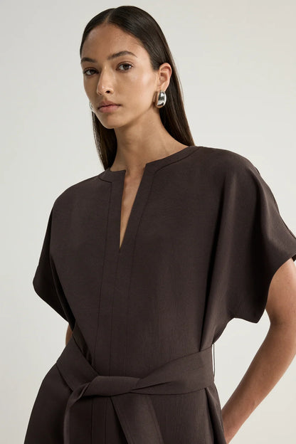 Elka Collective - Kenji Mini Dress Chocolate