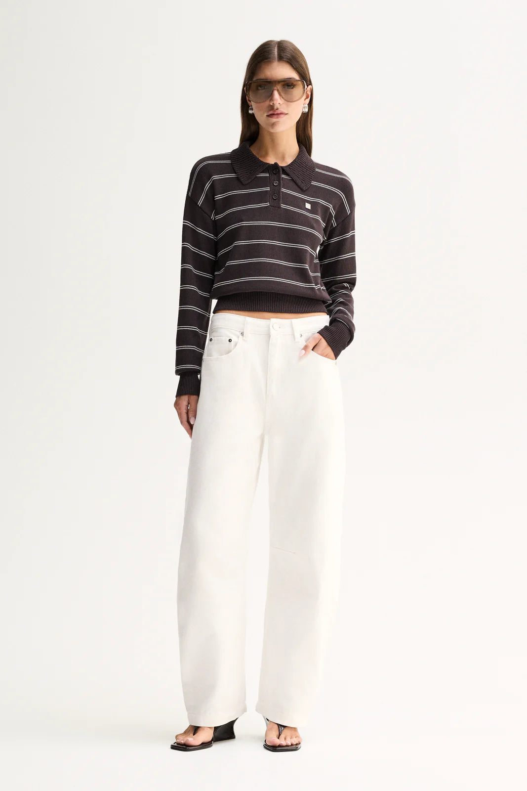 Elka Collective - Irina Knit Jumper Chocolate stripe