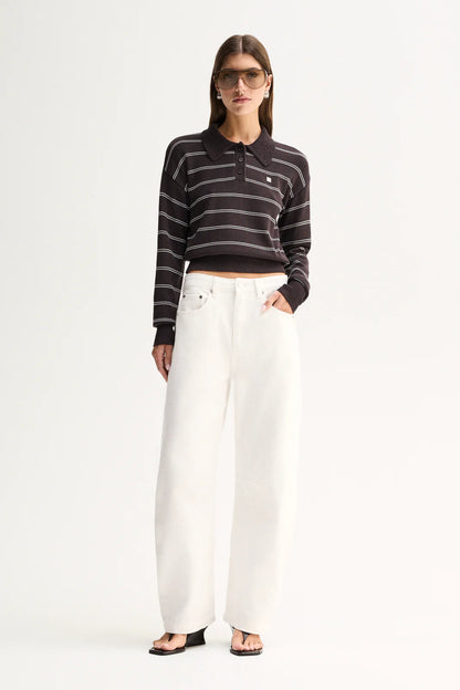 Elka Collective - Irina Knit Jumper Chocolate stripe
