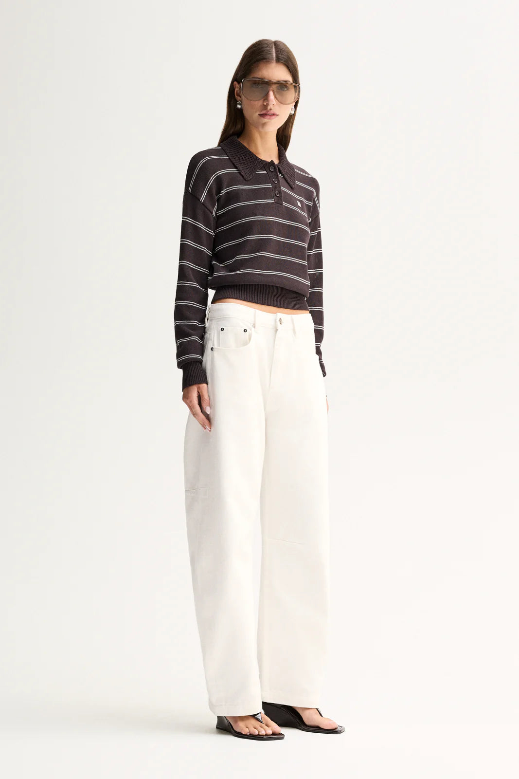 Elka Collective - Irina Knit Jumper Chocolate stripe