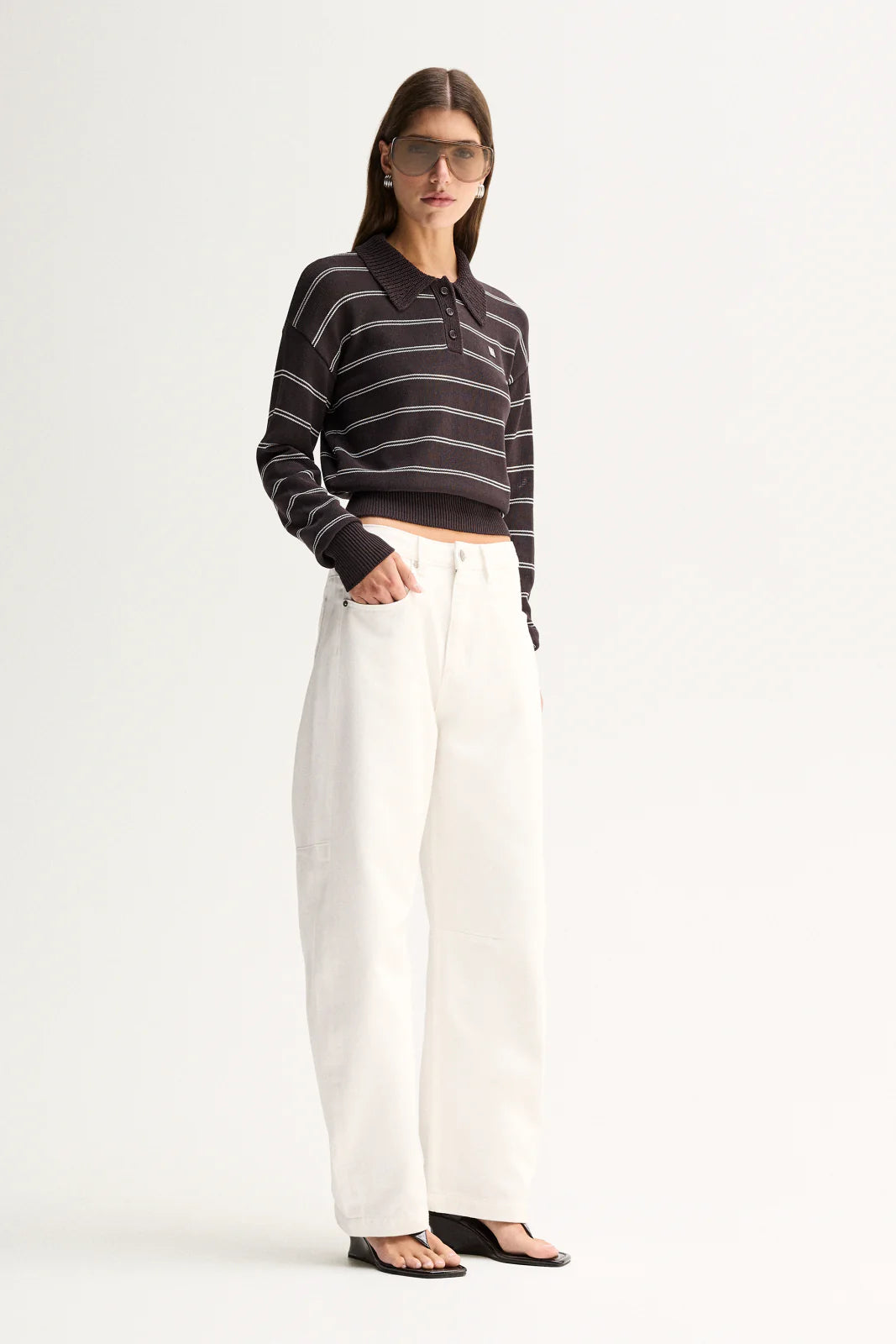 Elka Collective - Irina Knit Jumper Chocolate stripe