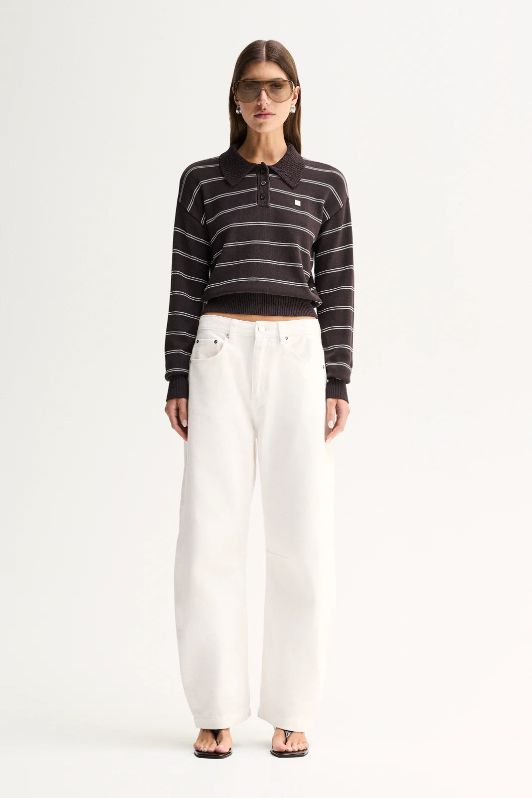Elka Collective - Irina Knit Jumper Chocolate stripe