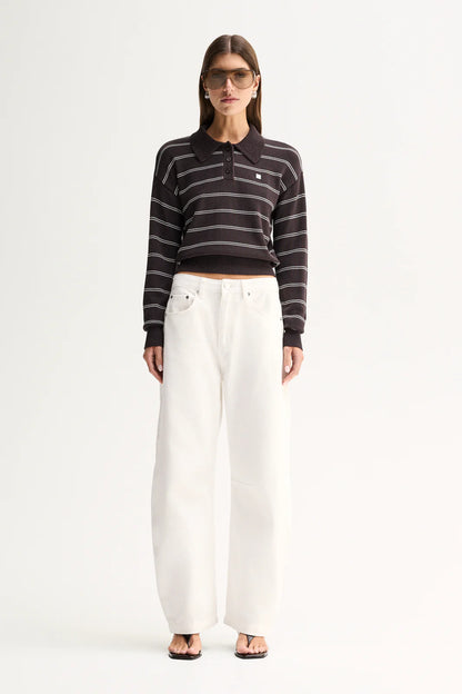 Elka Collective - Irina Knit Jumper Chocolate stripe