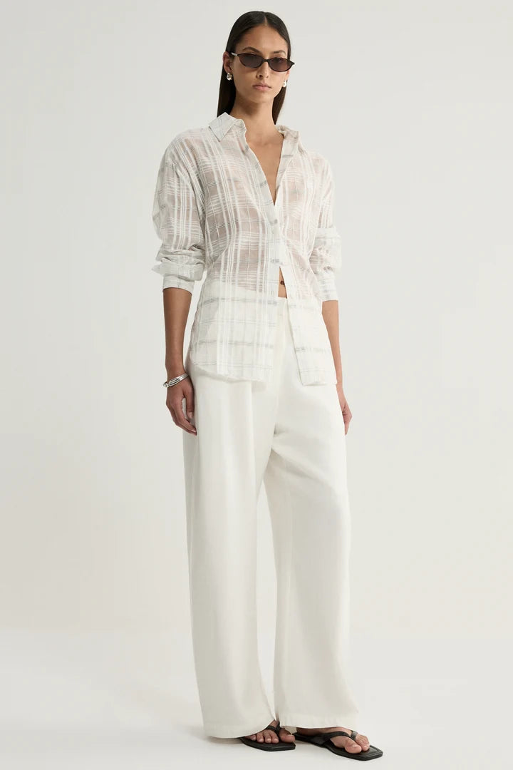 Elka Collective - Onyx Shirt White check