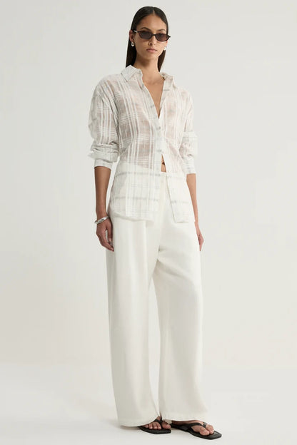 Elka Collective - Onyx Shirt White check