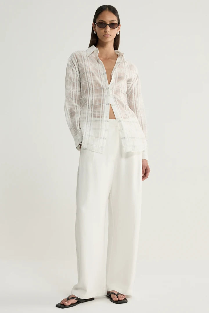 Elka Collective - Onyx Shirt White check
