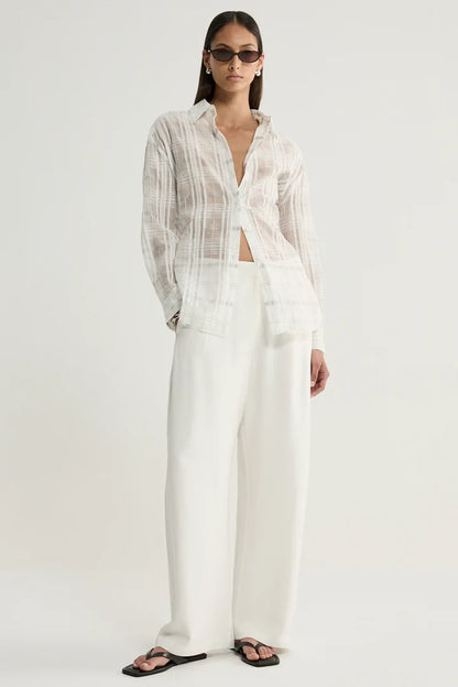 Elka Collective - Onyx Shirt White check