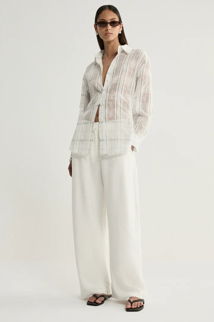 Elka Collective - Onyx Shirt White check