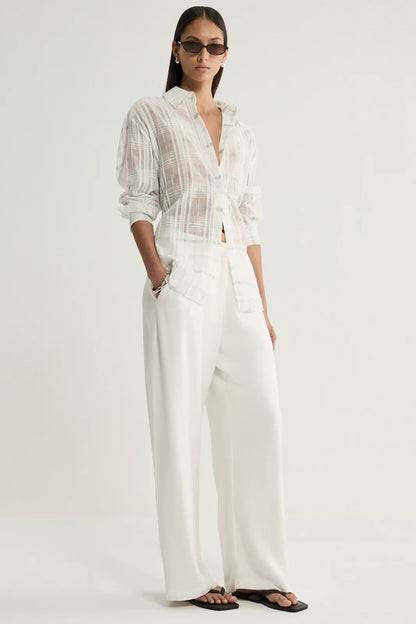 Elka Collective - Onyx Shirt White check