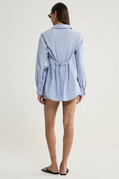 Elka Collective - Ember Shirt  Blue stripe