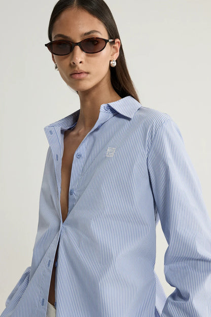 Elka Collective - Ember Shirt  Blue stripe