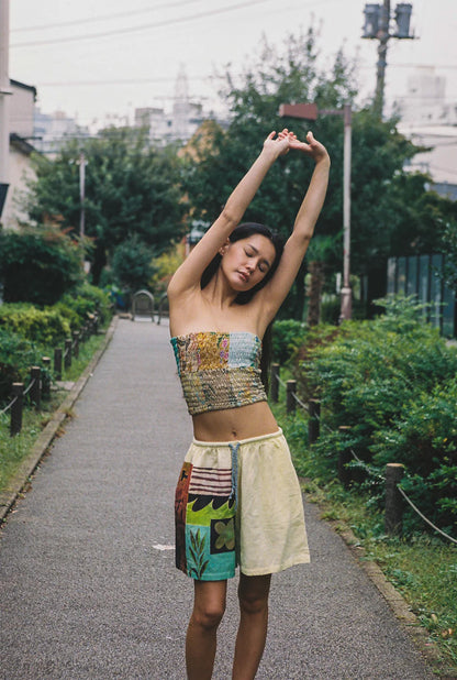 Ciao Ciao - Spice Collage Riley Short Yellow Multi