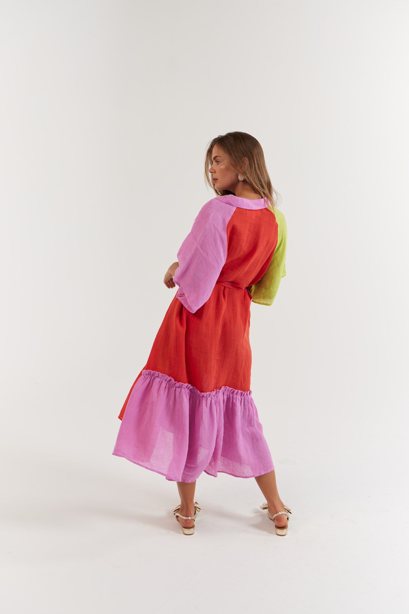 La Bohème Girls - Moxie Midi Dress Candy Stripe (PREORDER)