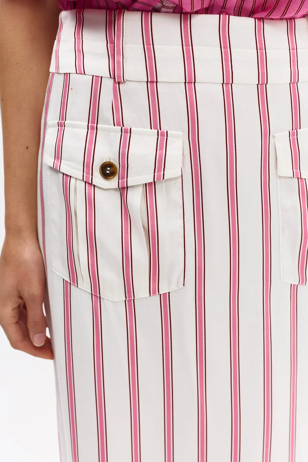 Aston Studio - Lillian Skirt Poppy Antique Stripe
